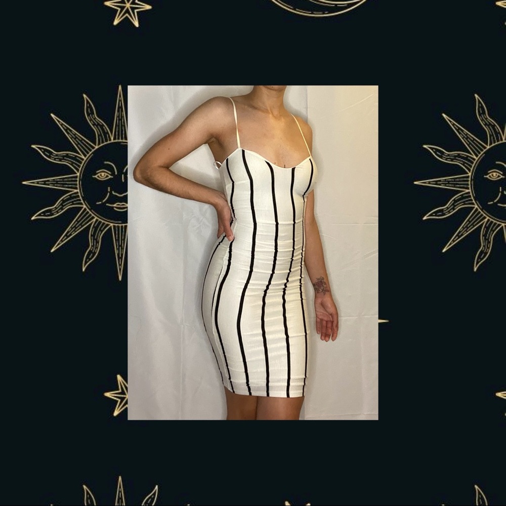 Bodycon striped dress. Never worn